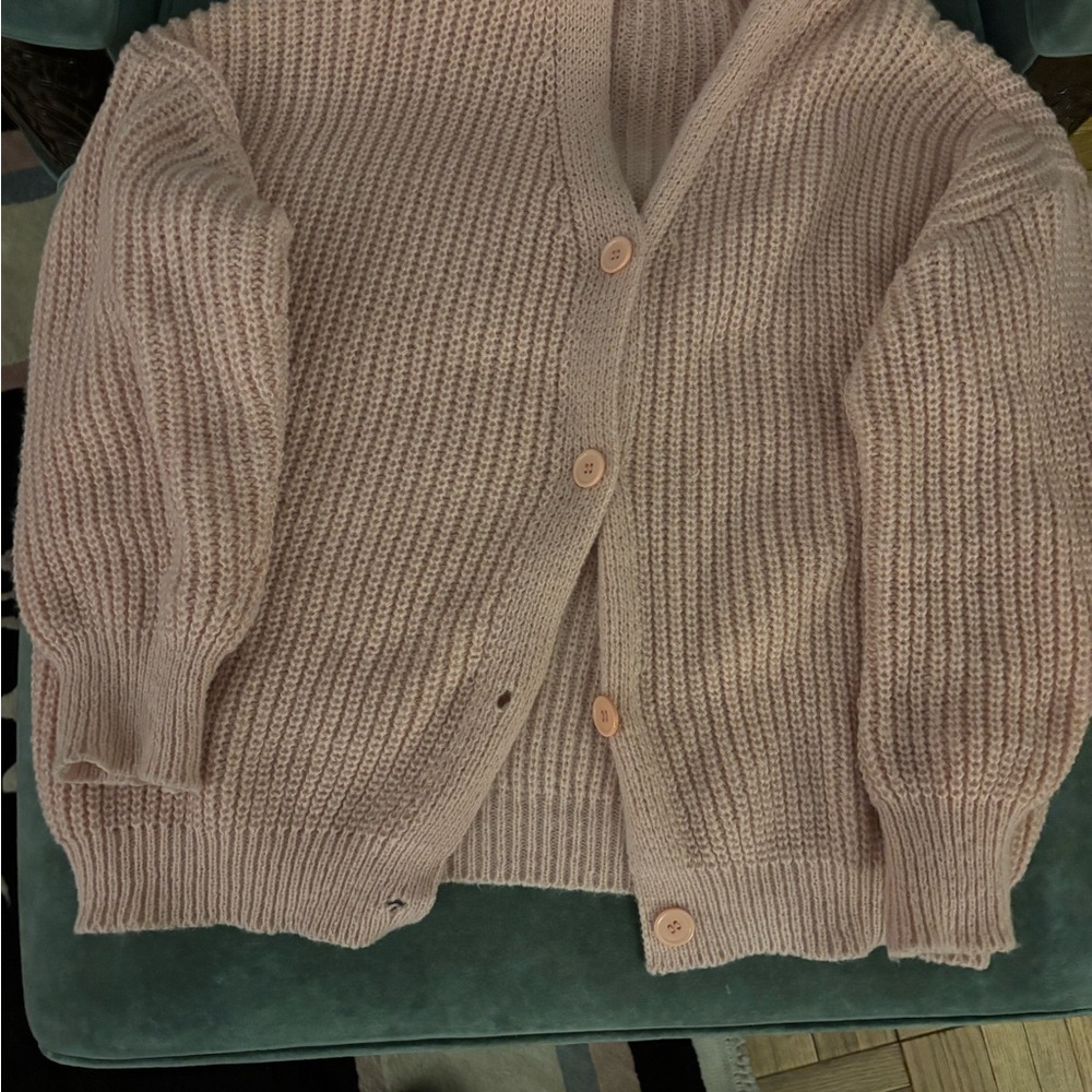 Elegant Blush Knit Cardigan